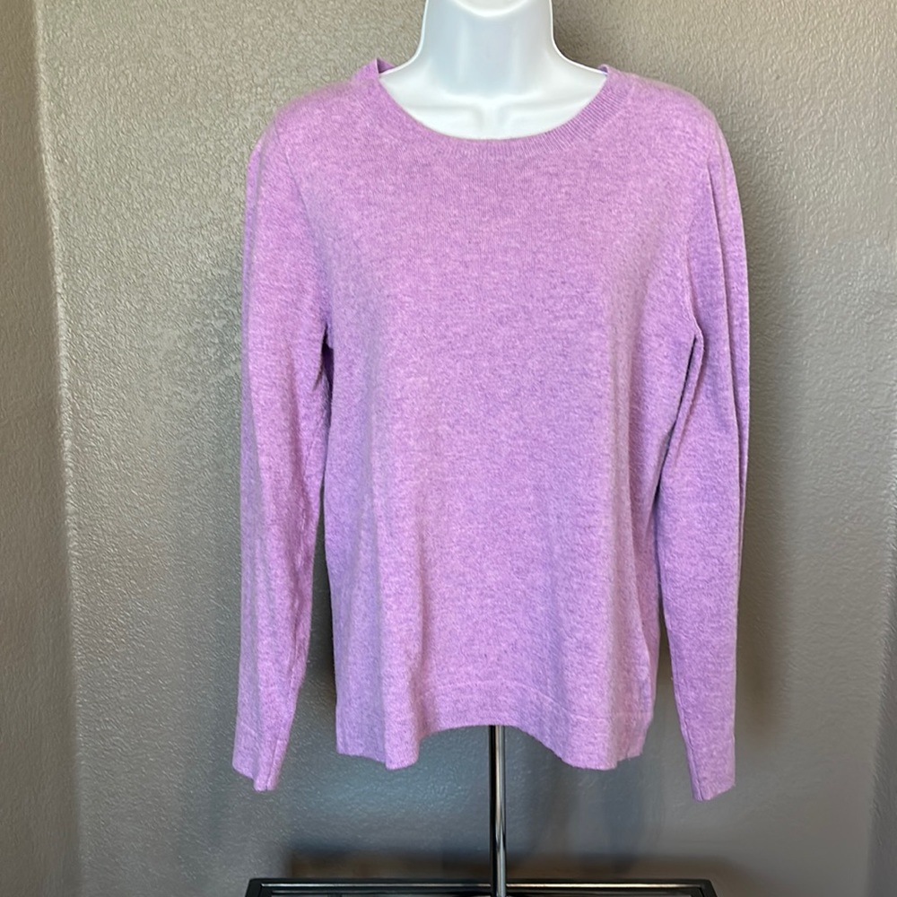 JCrew wool-blend lavender Teddie sweater